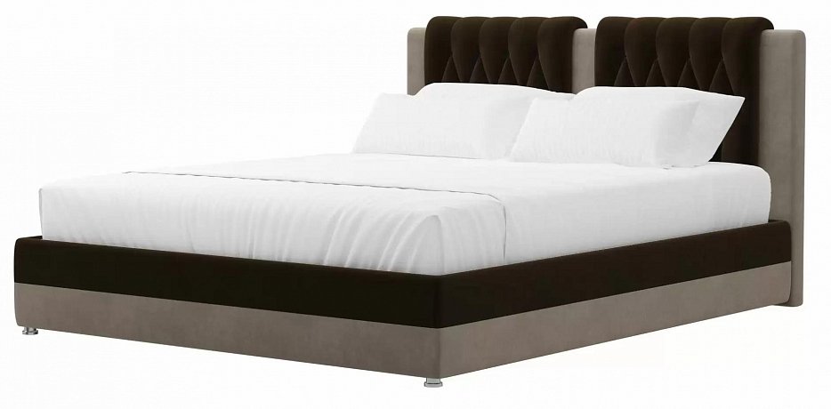 Интерьерная кровать Камилла 160 (коричневый\бежевый)