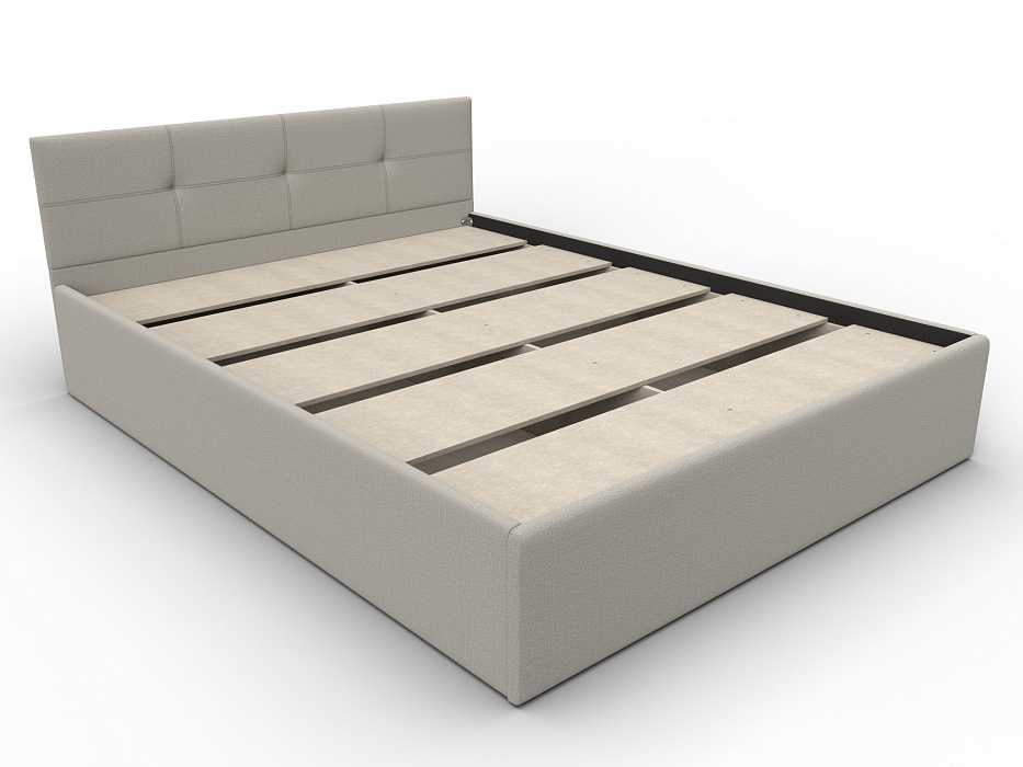 Кровать двухспальная Лига-127 (160) (амур 02 бежевый)