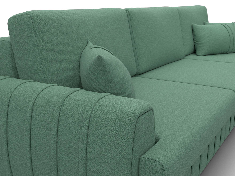 Диван прямой Лига-057 НПБ Лонг (амур 11 зеленый)