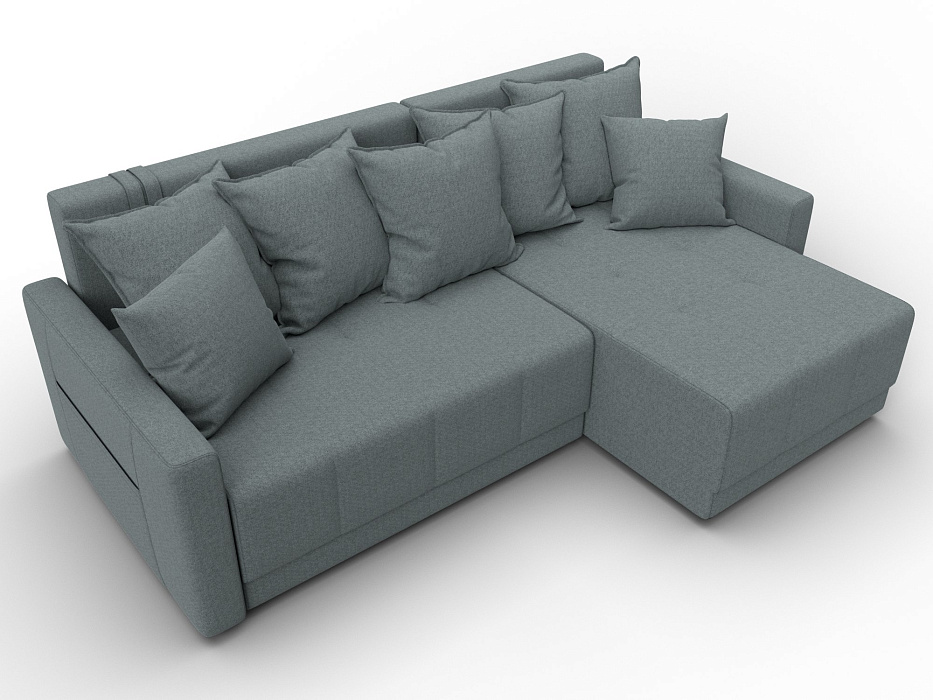 Диван угловой Лига-125 угол универсальный (амур 07 серый)