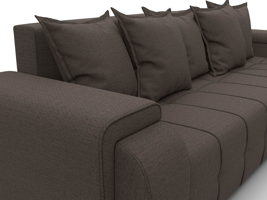 Диван угловой Лига-121 правый угол (амур 05 коричневый)