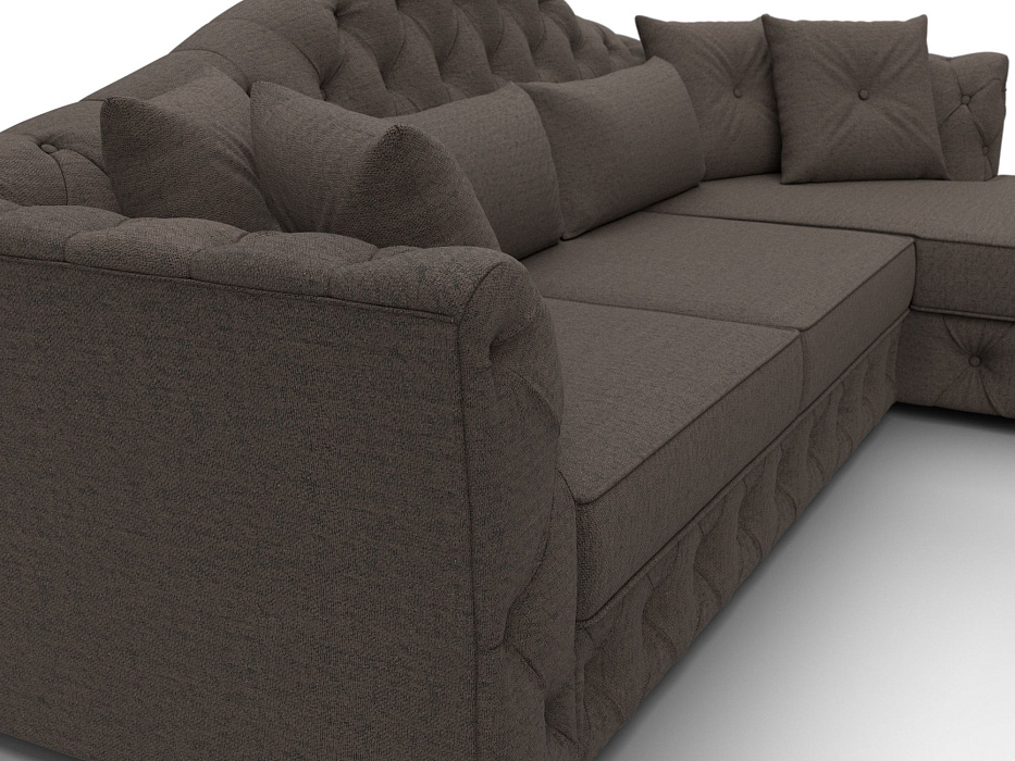 Диван угловой Артис правый угол (амур 05 коричневый)