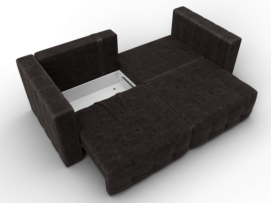 Диван прямой Лига-052 НПБ (brut 17 коричневый)