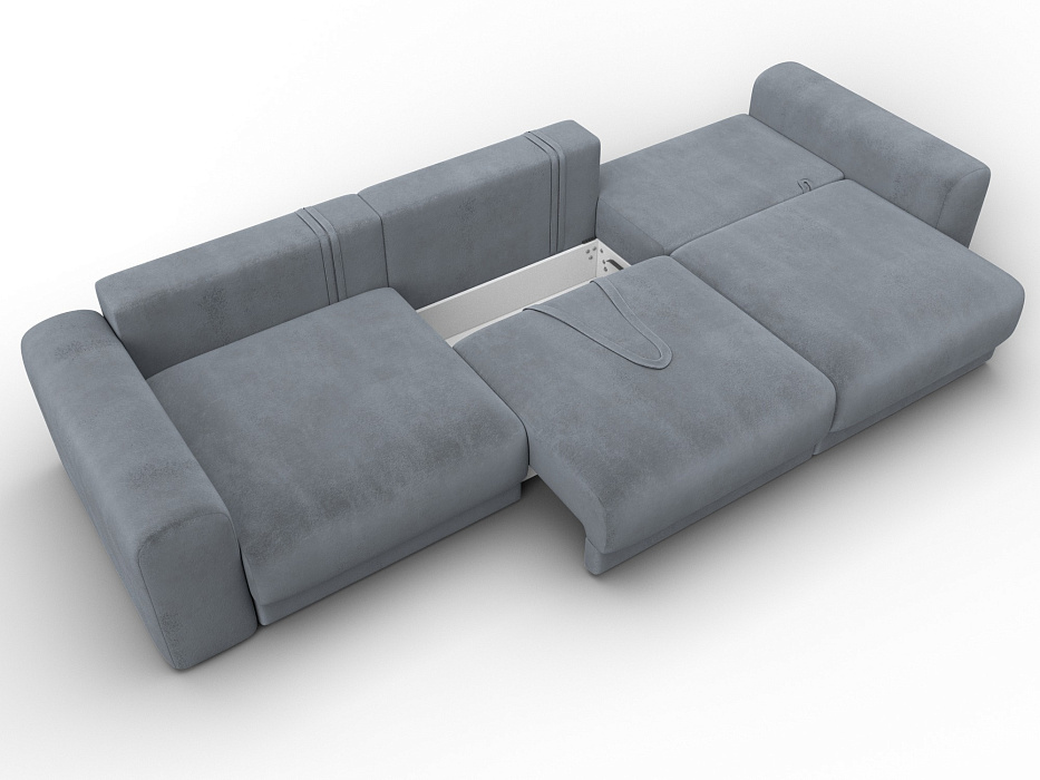 Диван прямой Лига-056 НПБ Лонг (tower 10 серый)