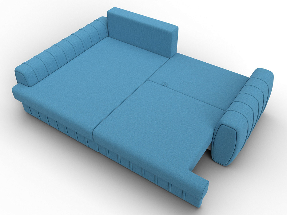 Диван угловой Лига-057 НПБ угол левый (амур 10 голубой)