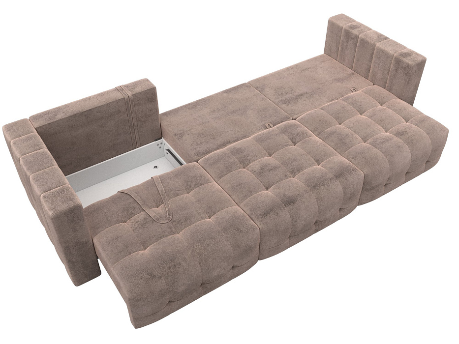 Диван прямой Лига-052 НПБ Лонг (tower 05 бежевый)