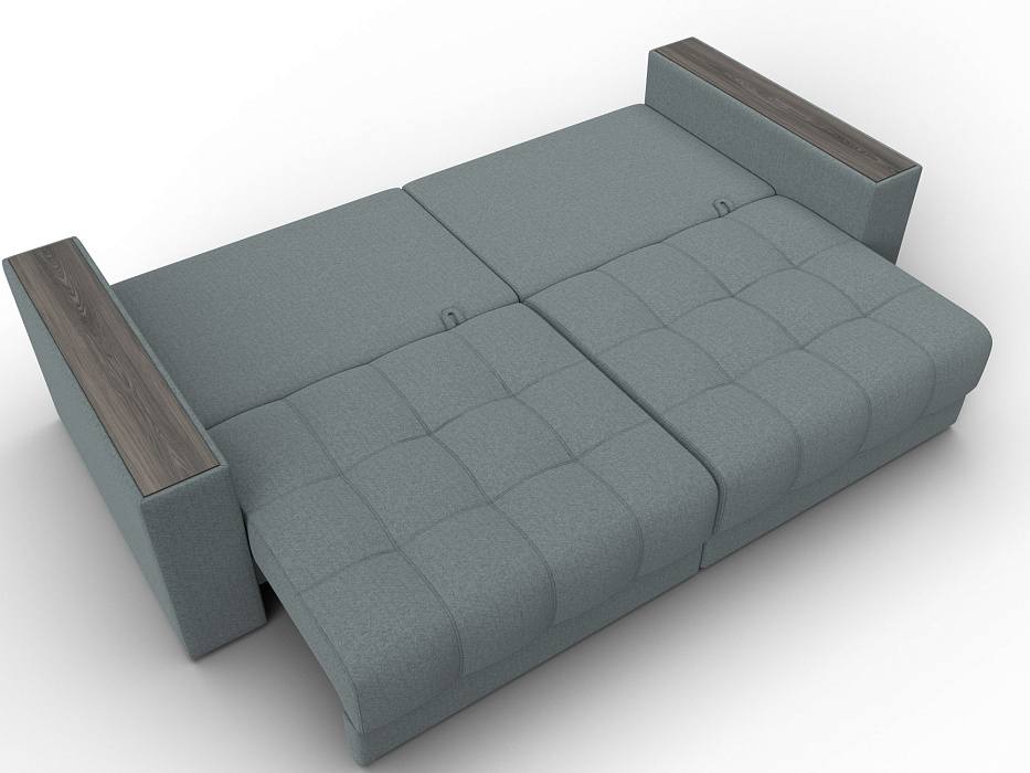Диван прямой с декором Лига-049 НПБ (амур 07 серый)