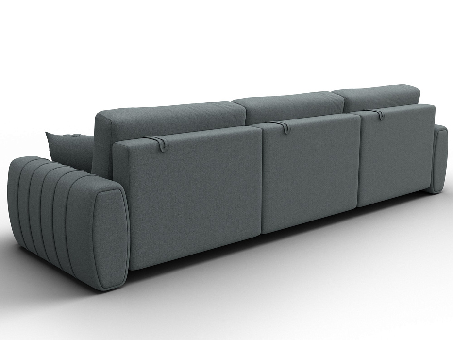 Диван прямой Лига-057 НПБ Лонг (амур 07 серый)