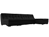 Угловой модульный диван Монреаль (черный\черный цвет)