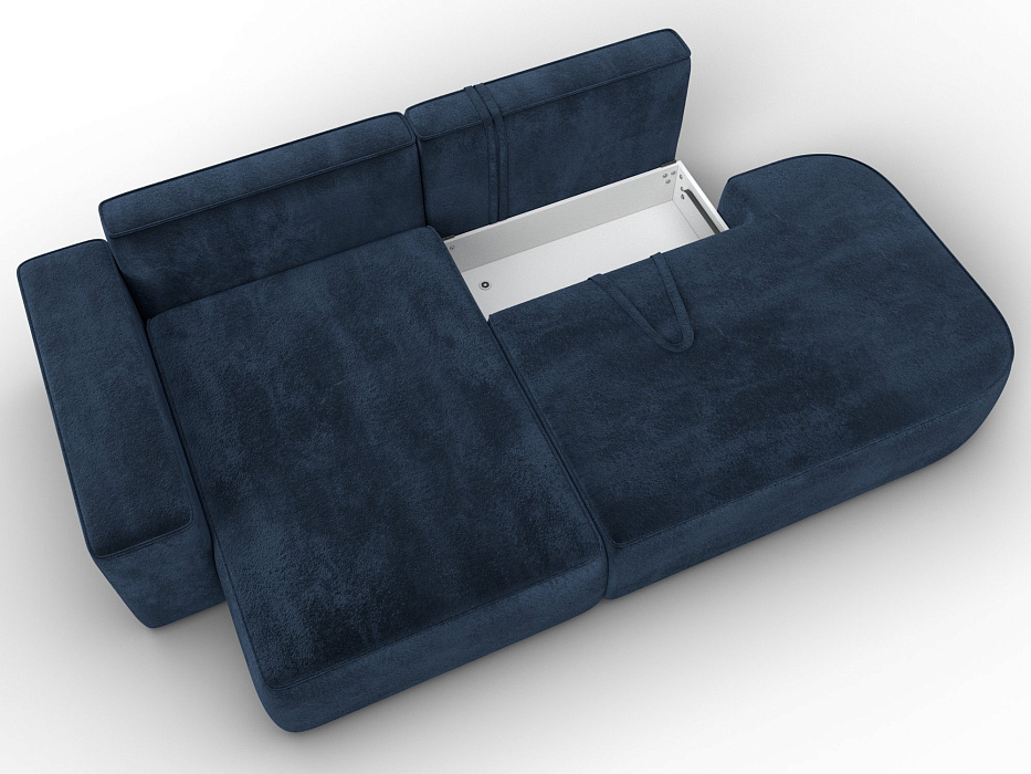 Диван угловой Лига-065 угол левый (tower 13 синий)