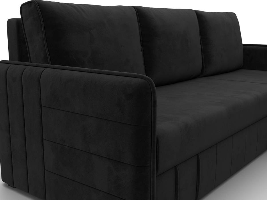 Диван угловой Слим угол универсальный (черный)