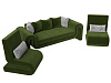 Набор Волна-1 (диван, 2 кресла) (зеленый)