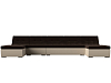 Диван П-образный модульный Монреаль Long (коричневый\бежевый)