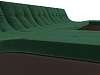 Диван П-образный модульный Монреаль Long (зеленый\коричневый)